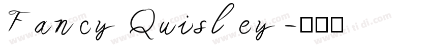 Fancy Quisley字体转换